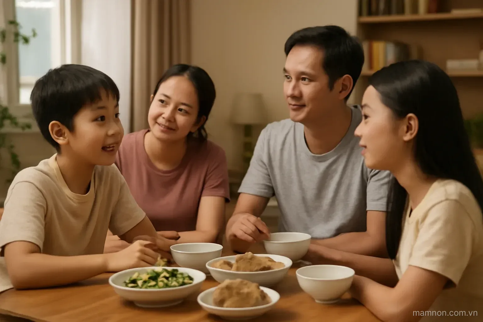Con hay chen lời, nói leo: dạy con chờ tới lượt