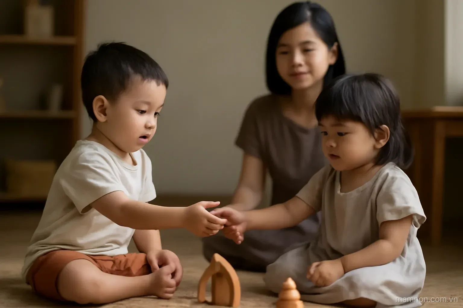 Con ôm hết đồ chơi kêu của con: dạy chia sẻ thế nào