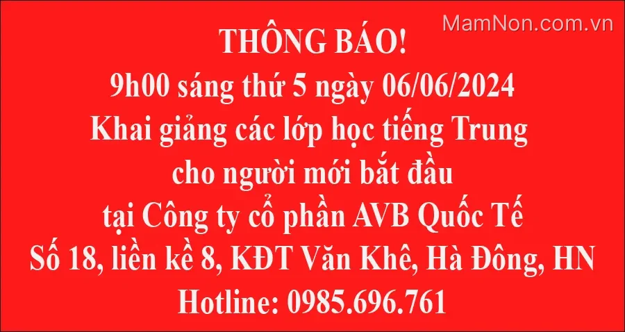 Trung tâm Tiếng Trung AVB