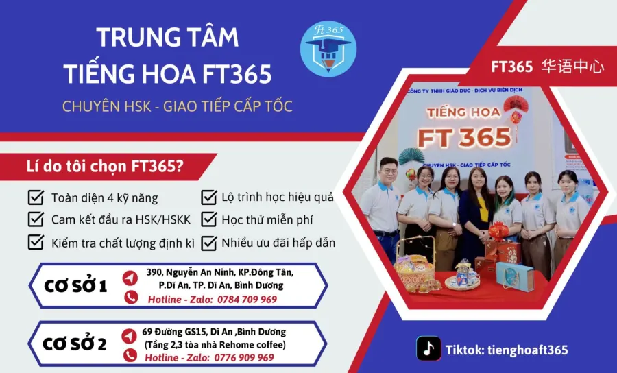 Tiếng Hoa FT 365 CS1 - Đông Tân, Dĩ An