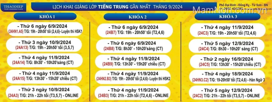 Trung tâm tiếng Trung Thảo Điệp