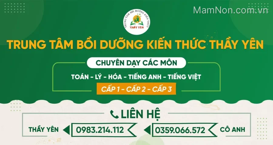 Trung tâm Bồi dưỡng Kiến thức Thầy Yên - Gang Thép