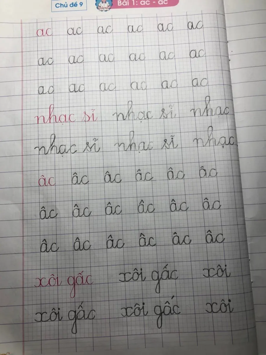 Lớp Luyện chữ đẹp tại nhà cho bé - Cô Dung