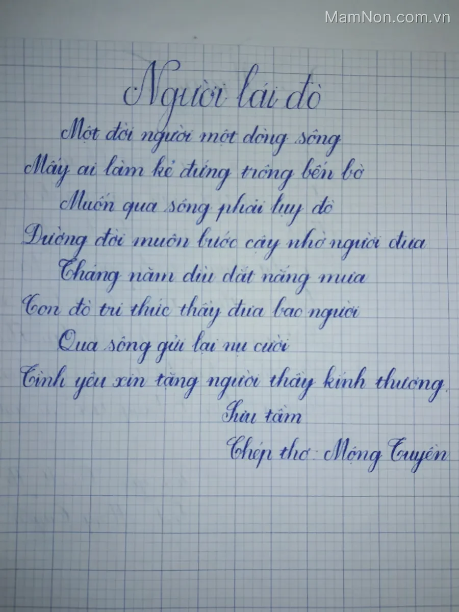 Lớp Luyện chữ đẹp cô Tuyền