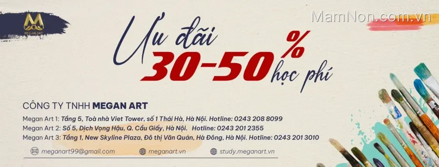 Trung tâm Dạy vẽ trẻ em Megan Art - CS1 Thái Hà