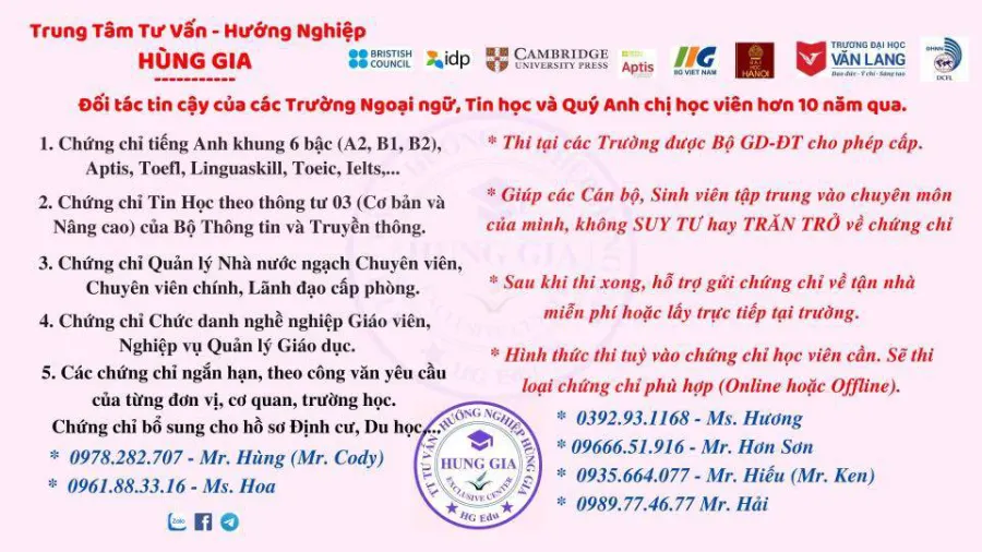 Trung tâm Tư vấn hướng nghiệp Hùng Gia
