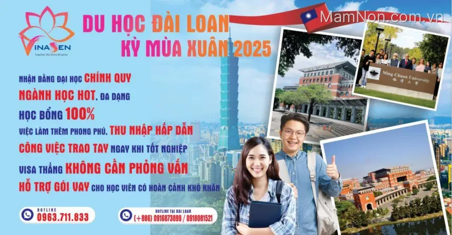 Trung tâm Vinasen - Học bổng và Du học Đài Loan