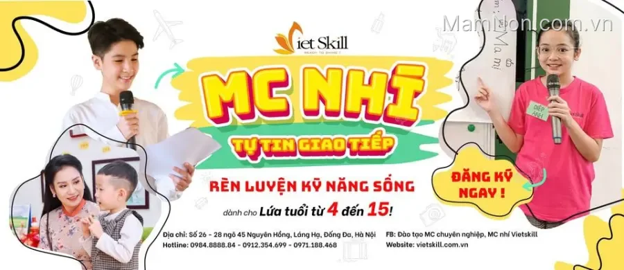 Trung tâm đào tạo MC chuyên nghiệp, MC nhí Vietskill