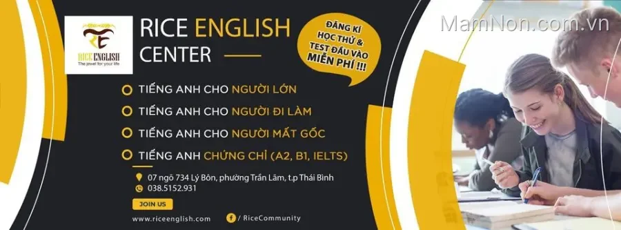 Trung tâm Tiếng Anh Thái Bình - RiceEnglish