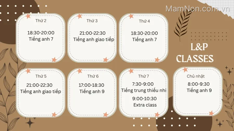 Lớp L&P English class
