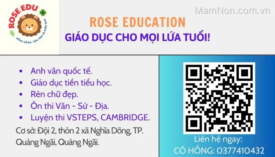 Trung tâm Rose edu Anh ngữ Hoa hồng