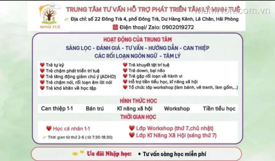 Trung tâm can thiệp sớm Minh Tuệ