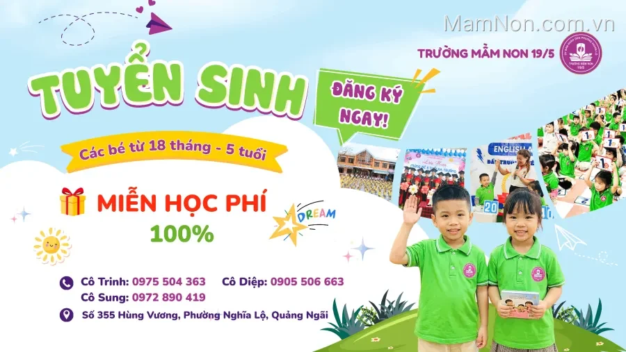 Trường Mầm Non 19/5 - Phường Nghĩa Lộ
