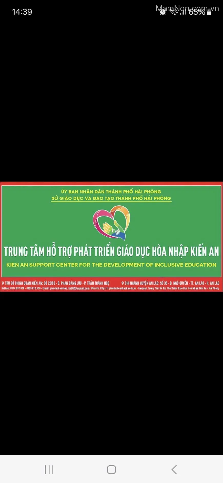 Trung Tâm Hỗ Trợ Phát Triển Giáo Dục Hòa Nhập Kiến An