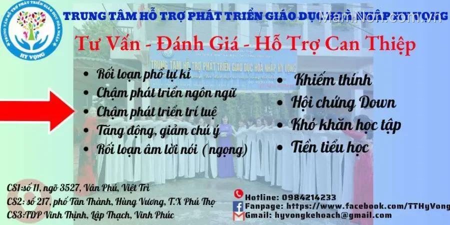 Trung Tâm Hỗ Trợ Phát Triển Giáo Dục Hoà Nhập Hy Vọng