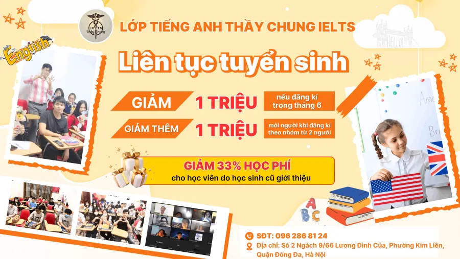 Lớp Tiếng Anh Thầy Chung IELTS