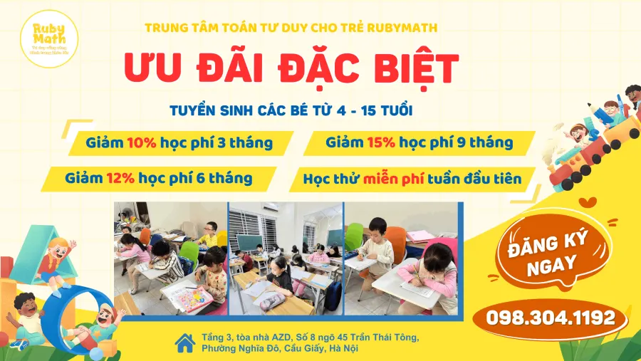 Trung Tâm Toán Tư Duy Cho Trẻ RubyMath