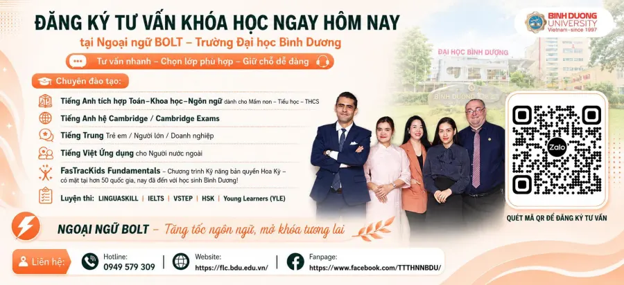 NGOẠI NGỮ BOLT - ĐẠI HỌC BÌNH DƯƠNG - THỦ DẦU MỘT, BÌNH DƯƠNG (cũ)