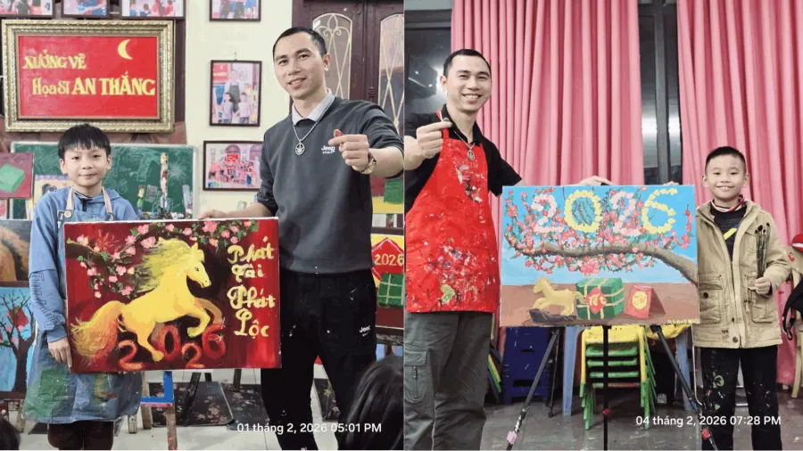 Lớp Vẽ Họa Sĩ An Thắng - Ngoại Giao Đoàn , Xuân Đỉnh