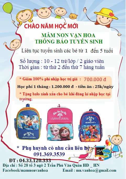 Trường mầm non Vạn Hoa